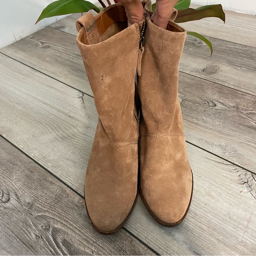 Kelsi Dagger Houston Suede‎ Boots Women’s 8.5 Leather Cottagecore Western - Picture 3 of 9